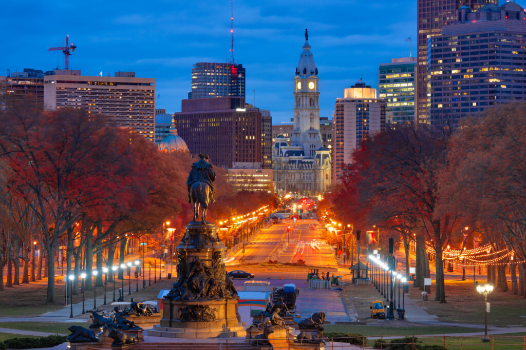 Fall Foliage at Benjamin Franklin Parkway 