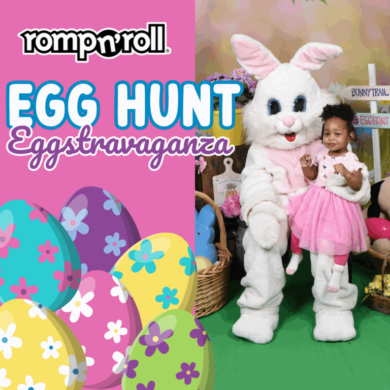 Egg Hunt Eggstravaganza at Romp n’ Roll (for children 24 months and under only)