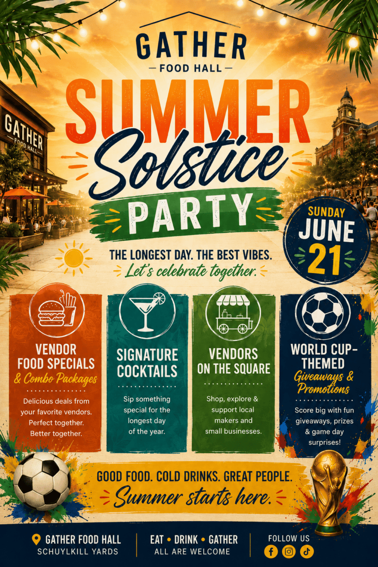 Gather Food Hall Summer Solstice Party